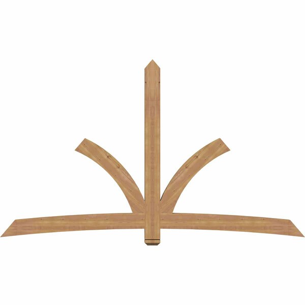 Ekena Millwork Davenport Timber Gable Bracket, Western Red Cedar, 108"W x 63"H x 3 1/2"D x 5 1/2"F, 14/12 Pitch GBW108X63X0406DAV00SWR - main